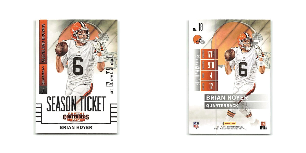 Brian Hoyer 2014 Panini Contenders #18 Cleveland Browns Football Card NM