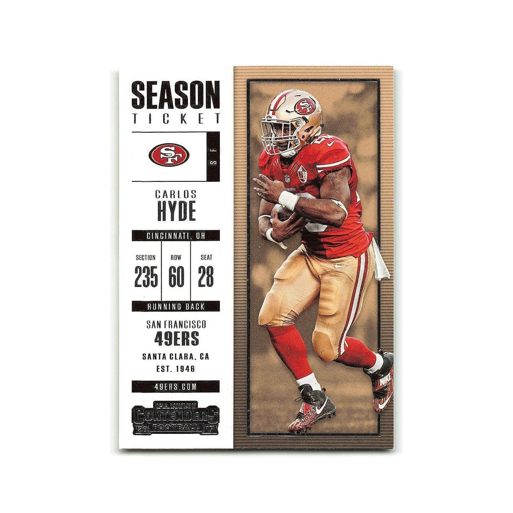 Carlos Hyde 2017 Panini Contenders #56 San Francisco 49ers Football Card NM