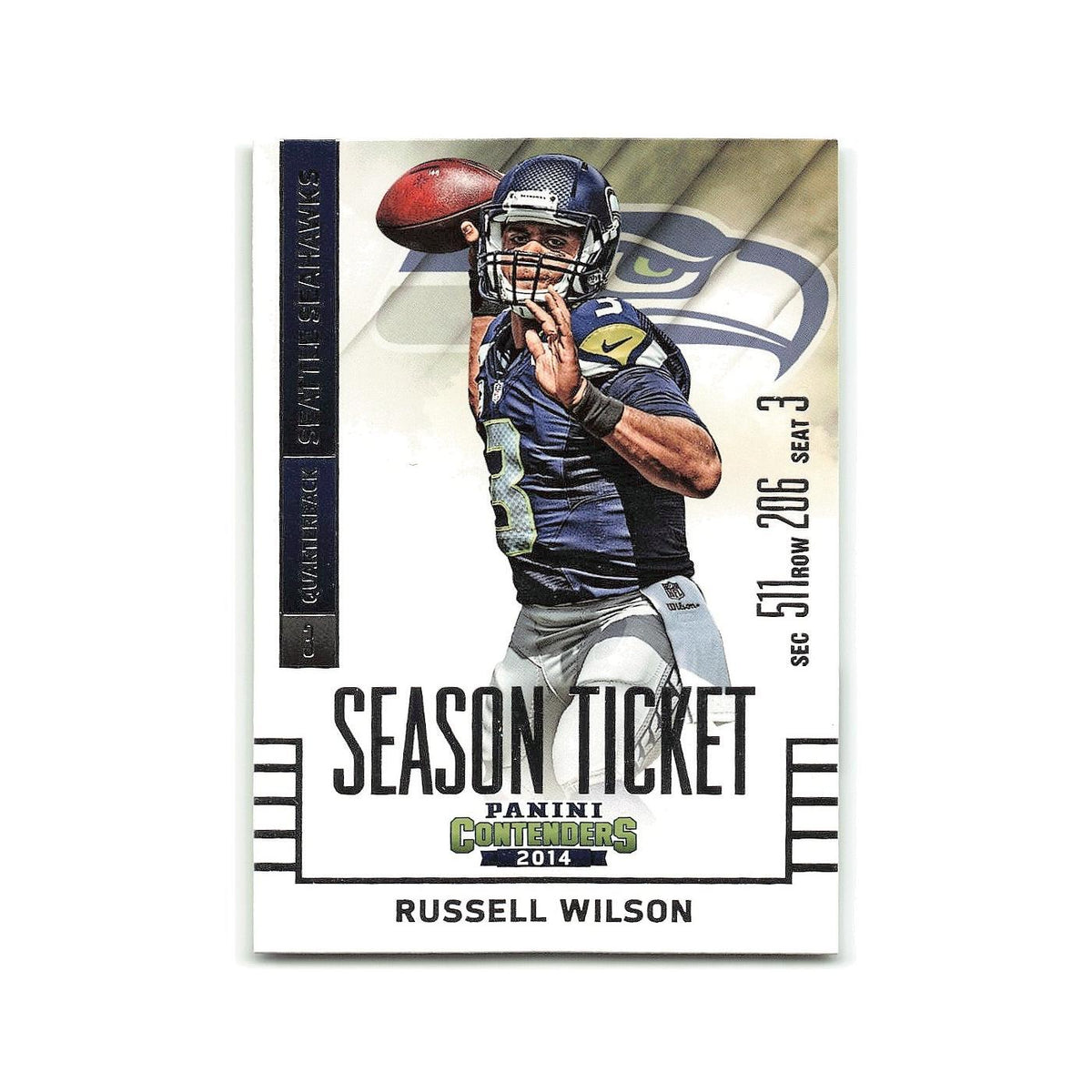 Russell Wilson 2014 Panini Contenders #87 Seattle Seahawks Football Card NM