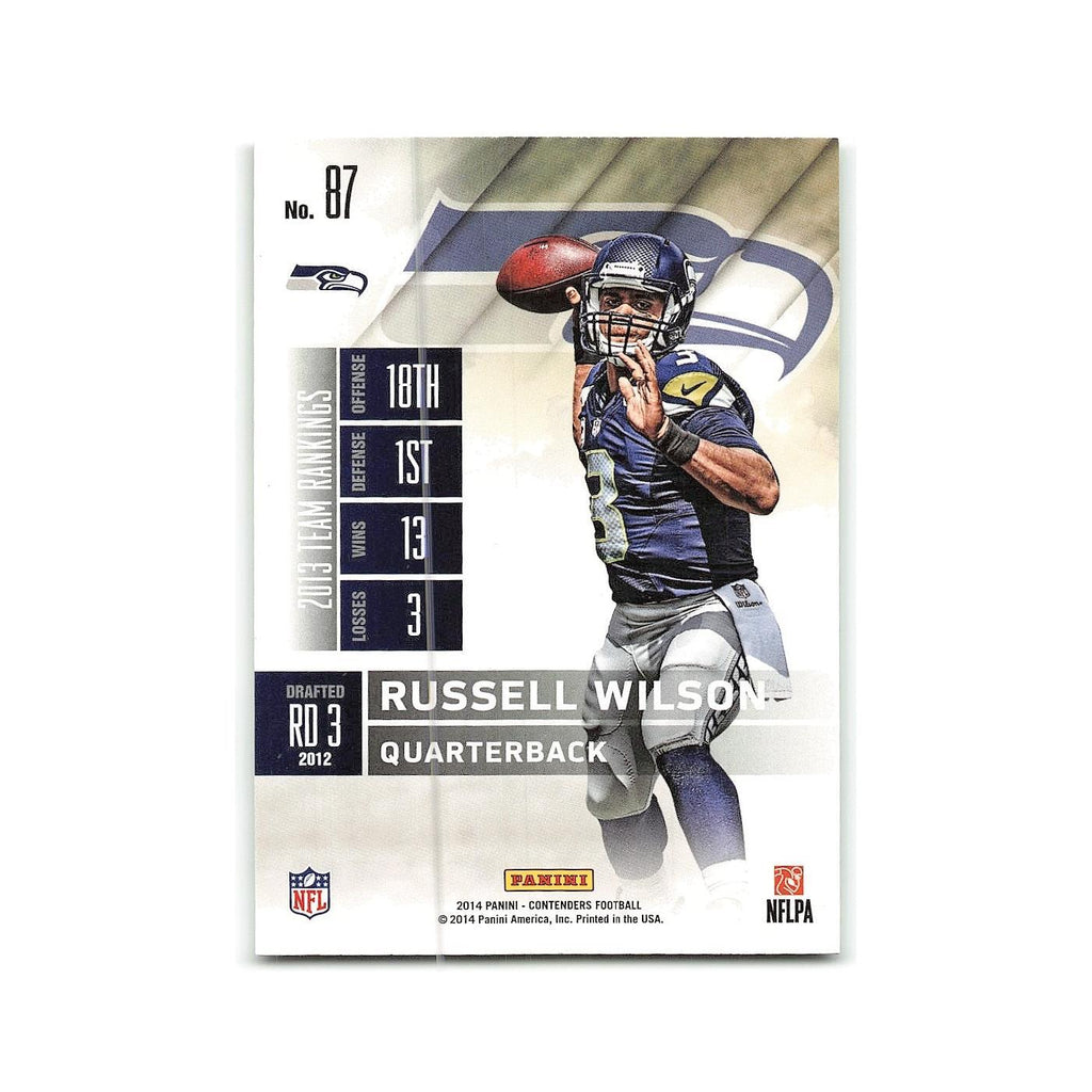 Russell Wilson 2014 Panini Contenders #87 Seattle Seahawks Football Card NM
