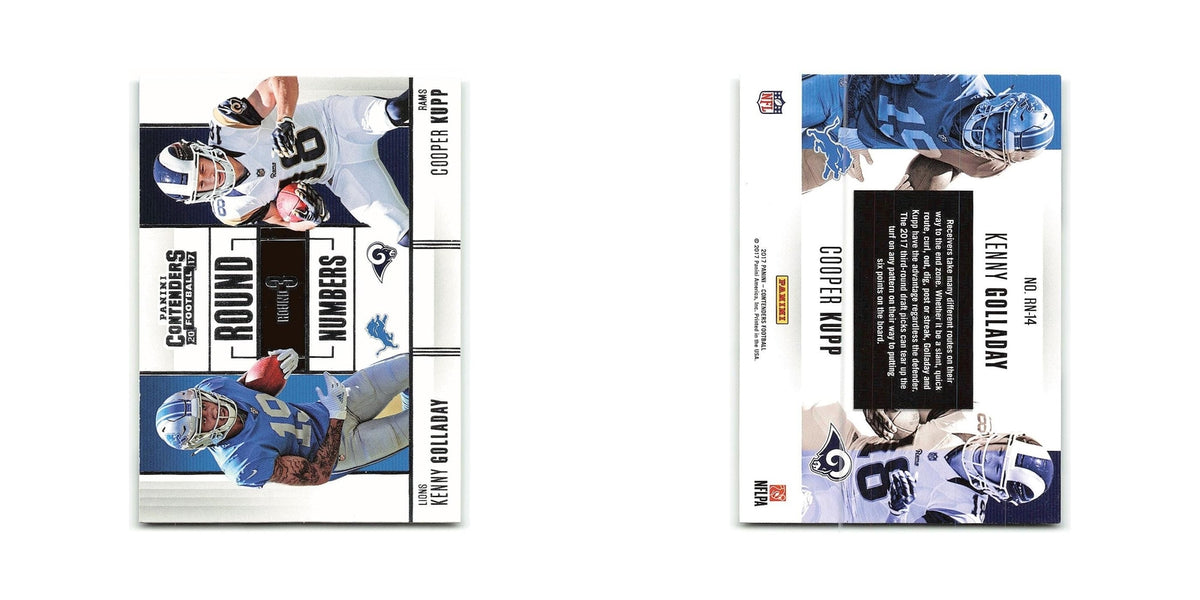 Kenny Golladay Cooper Kupp 2017 Panini Contenders Round Numbers #RN-14 NM