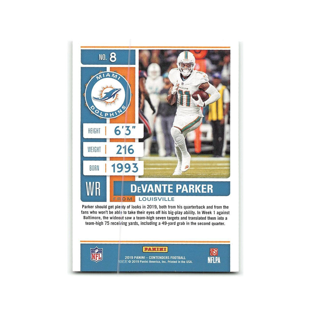 DeVante Parker 2019 Panini Contenders #8 Miami Dolphins Football Card NM