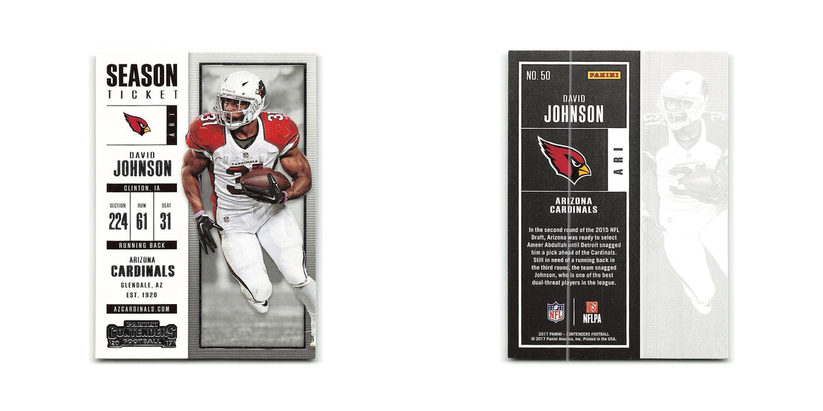 David Johnson 2017 Panini Contenders #50 Arizona Cardinals Football Card NM