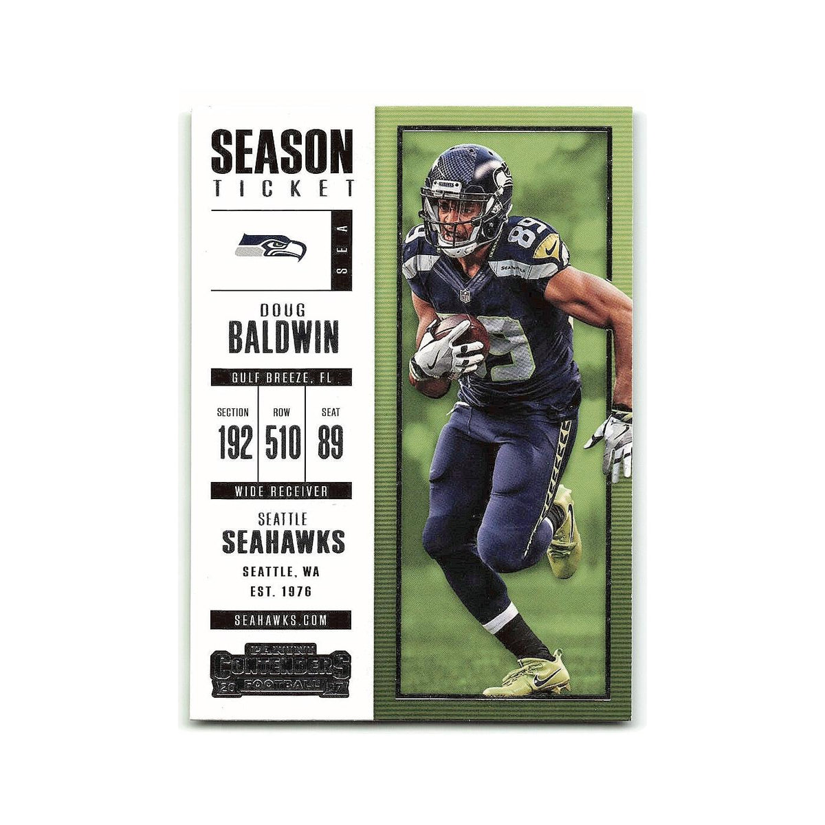 Doug Baldwin 2017 Panini Contenders #61 Seattle Seahawks Football Card NM