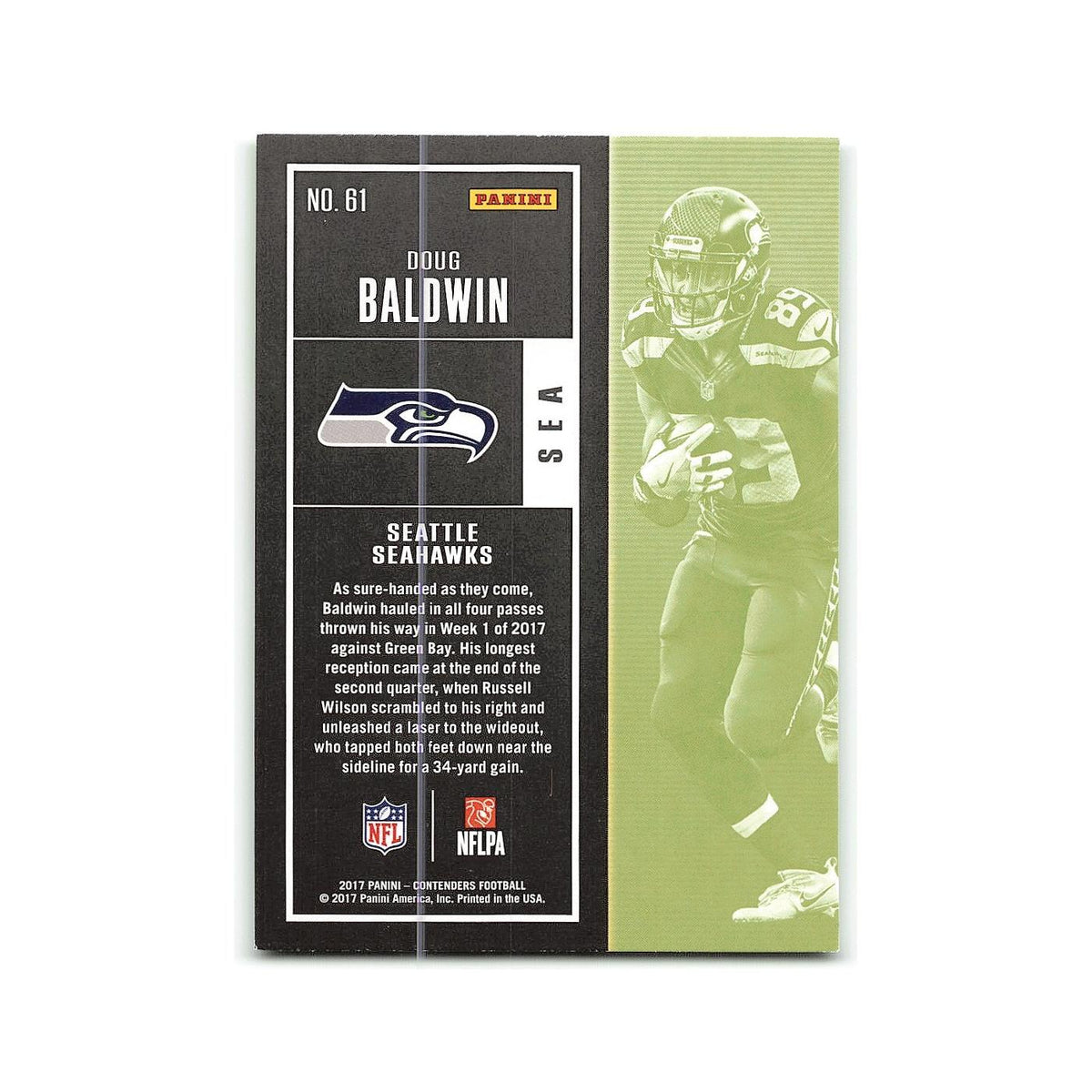 Doug Baldwin 2017 Panini Contenders #61 Seattle Seahawks Football Card NM