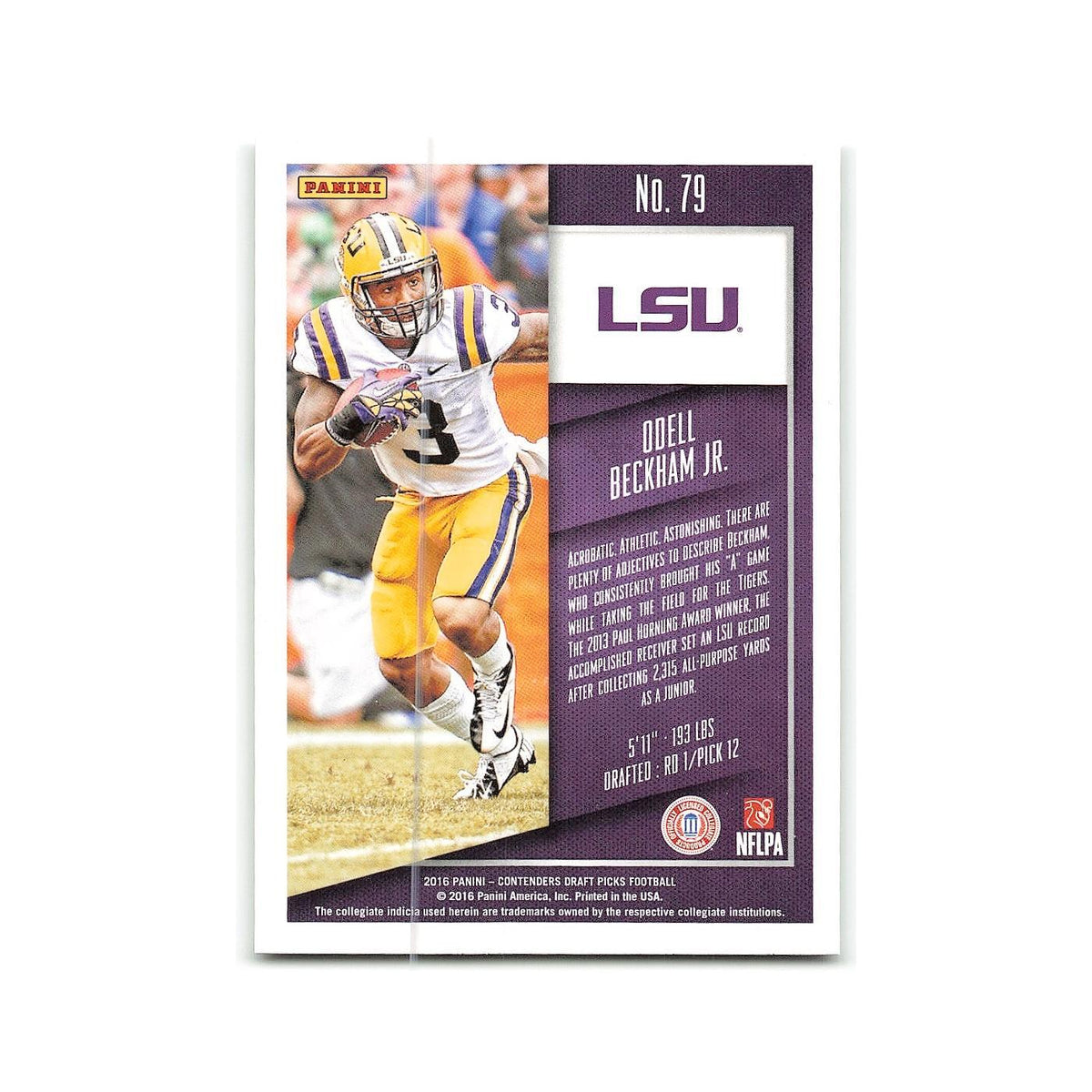 Odell Beckham Jr. 2016 Panini Contenders Draft Picks #79 LSU Tigers NM