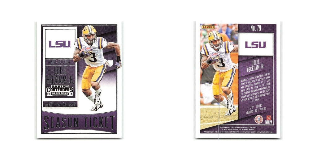 Odell Beckham Jr. 2016 Panini Contenders Draft Picks #79 LSU Tigers NM