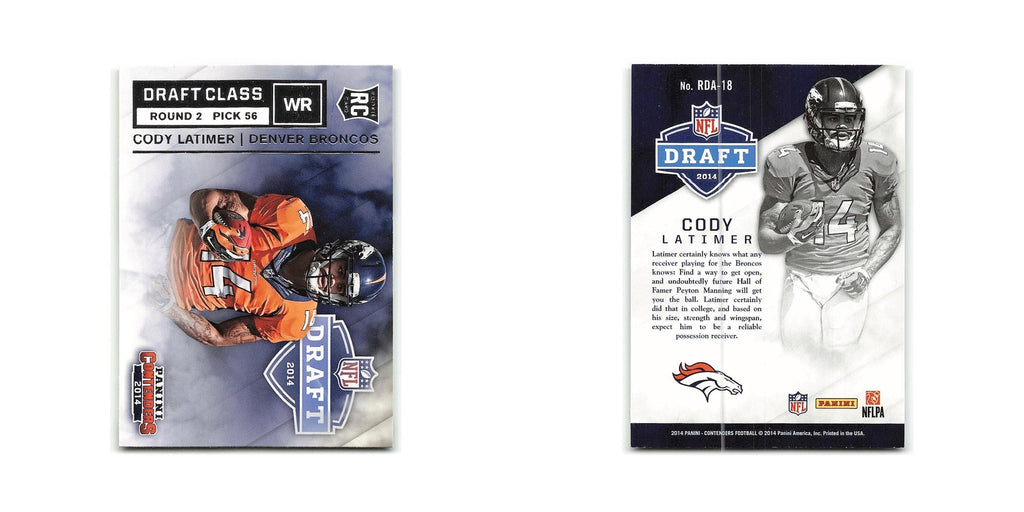 Cody Latimer 2014 Panini Contenders #RDA-18 Denver Broncos Football Card NM
