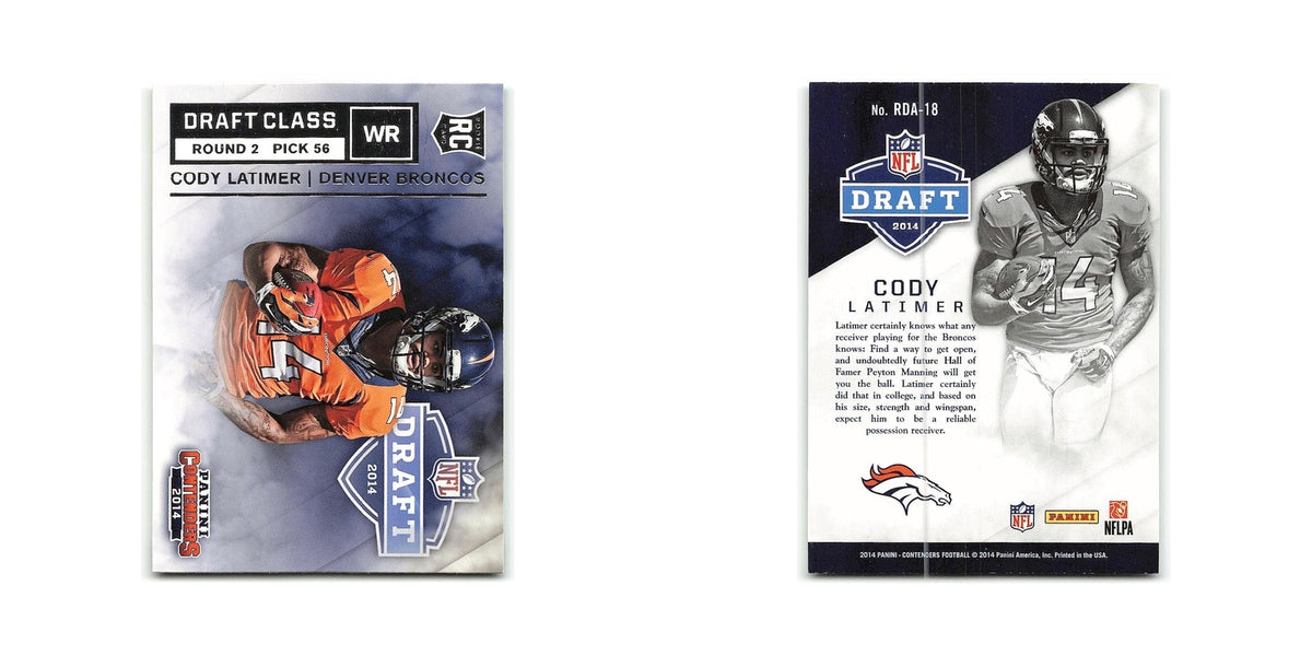 Cody Latimer 2014 Panini Contenders #RDA-18 Denver Broncos Football Card NM