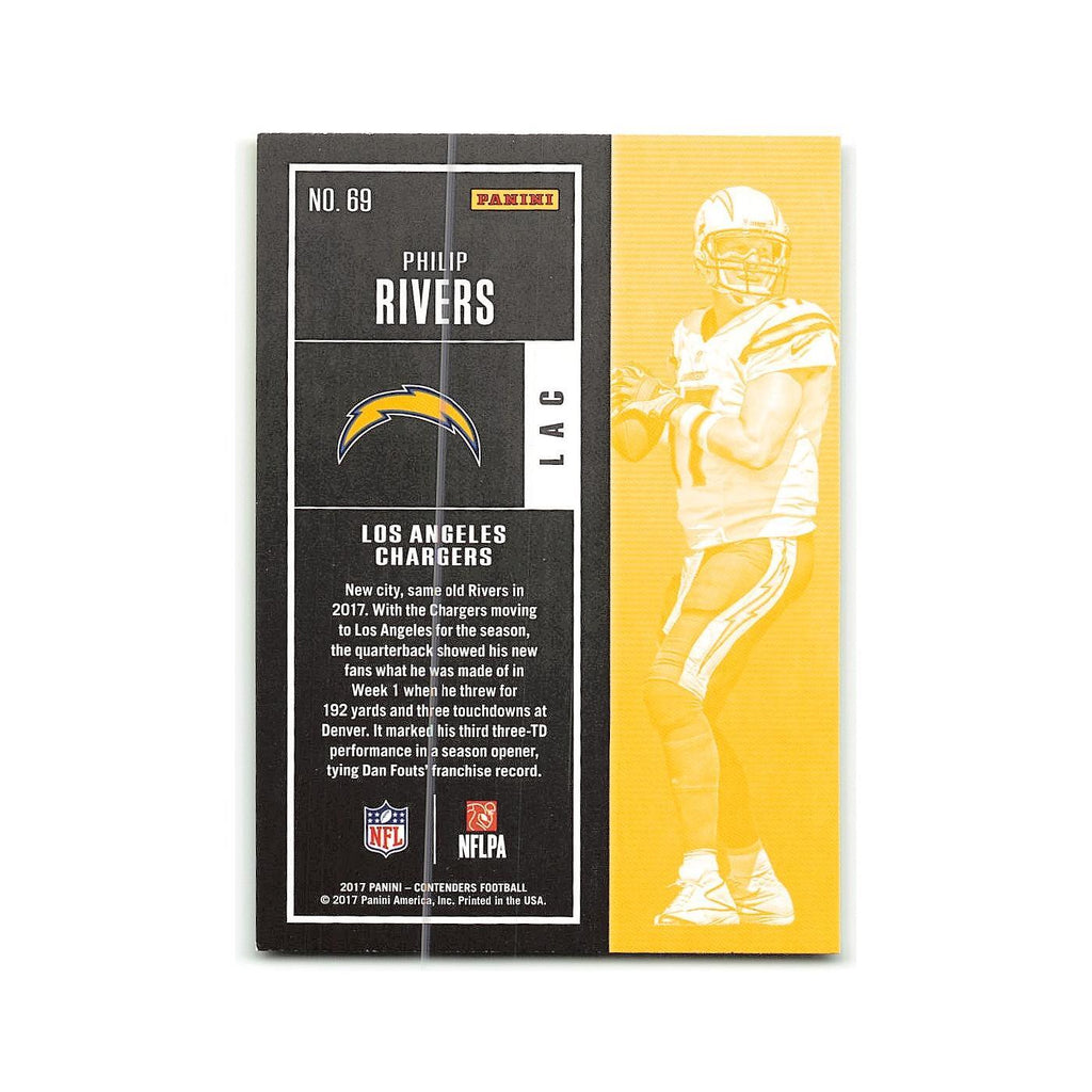 Philip Rivers 2017 Panini Contenders #69 Los Angeles Chargers Football Card NM