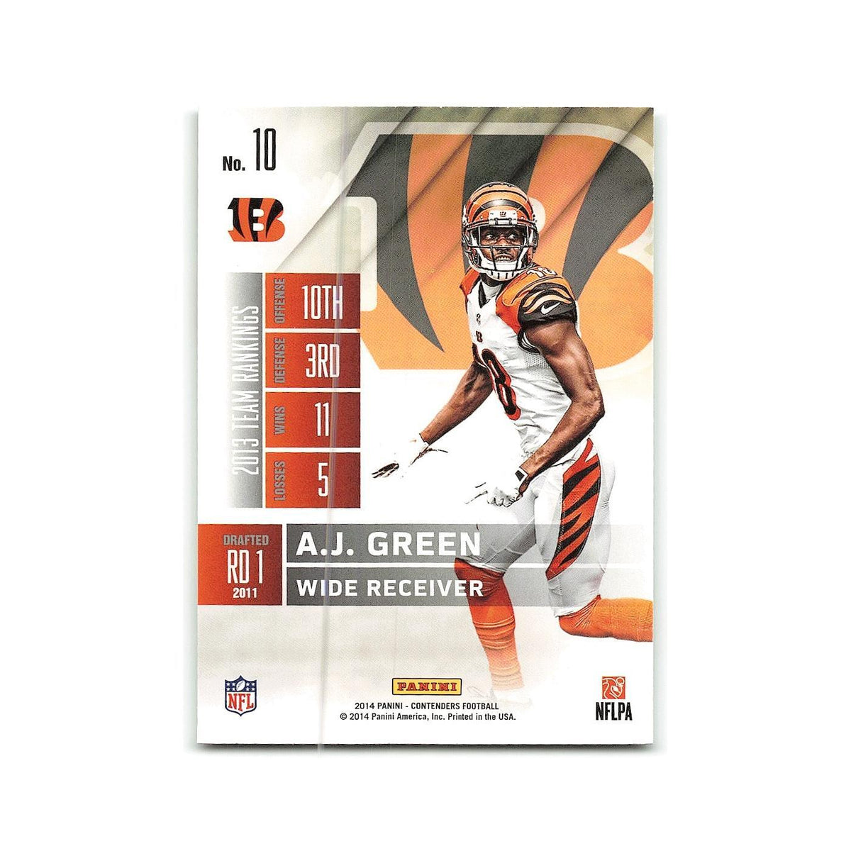 A.J. Green 2014 Panini Contenders #10 Cincinnati Bengals Football Card NM