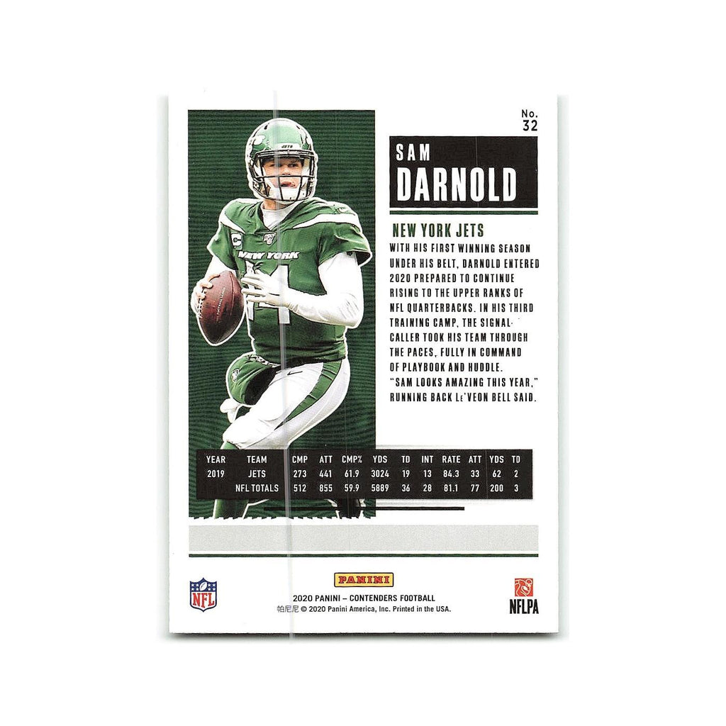 Sam Darnold 2020 Panini Contenders #32 New York Jets Football Card NM