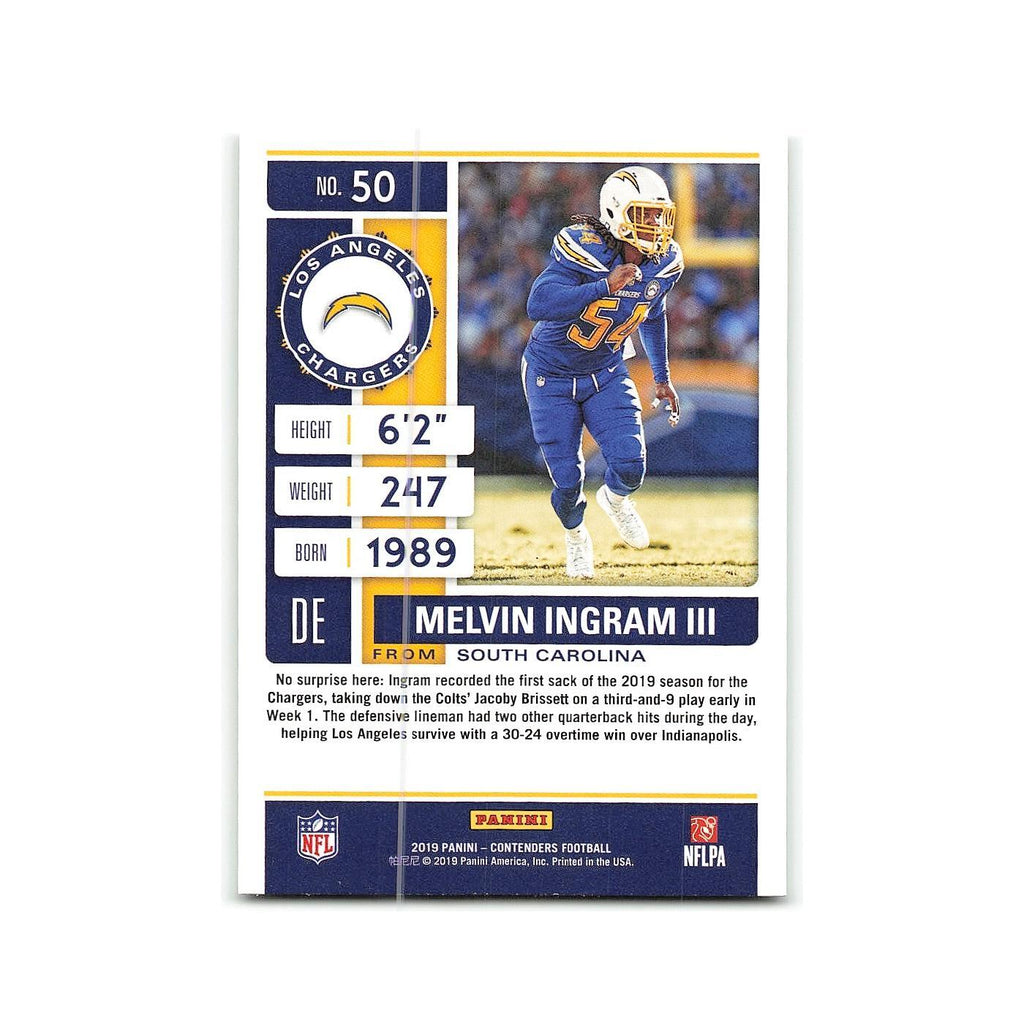 Melvin Ingram III 2019 Panini Contenders #50 Los Angeles Chargers NM