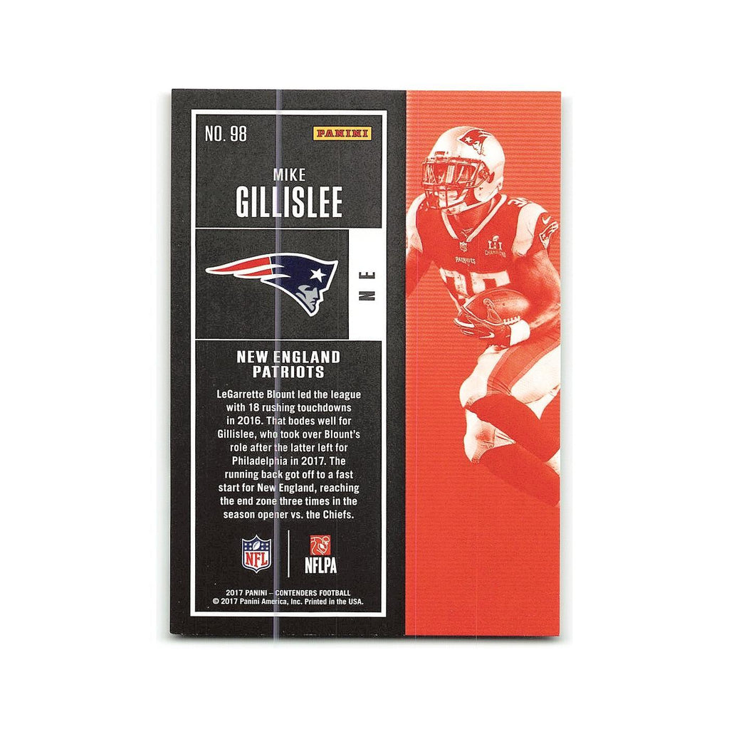 Mike Gillislee 2017 Panini Contenders #98 New England Patriots Football Card NM