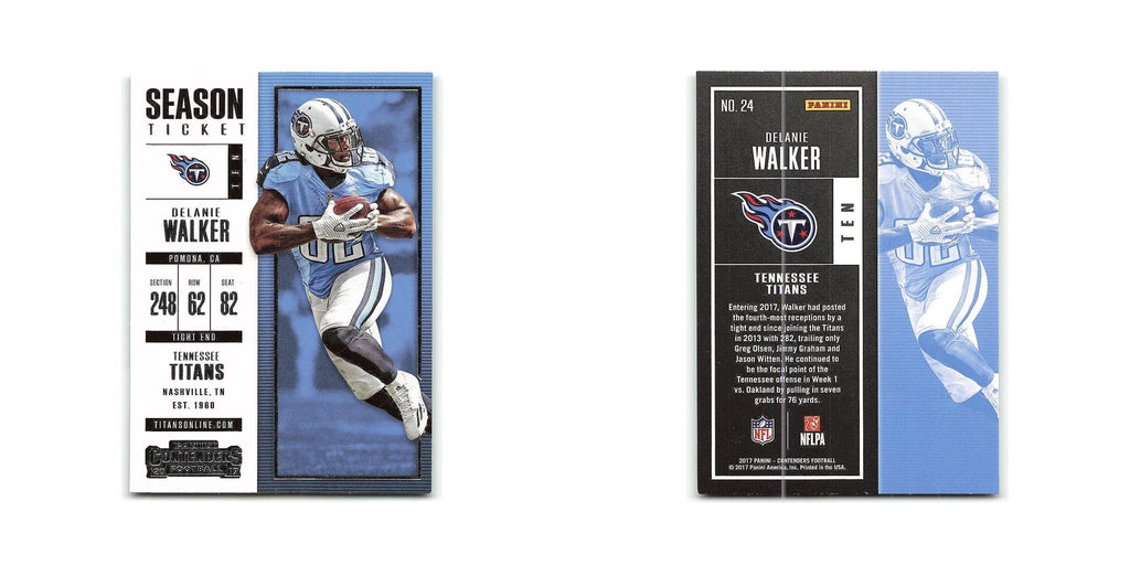 Delanie Walker 2017 Panini Contenders #24 Tennessee Titans Football Card NM