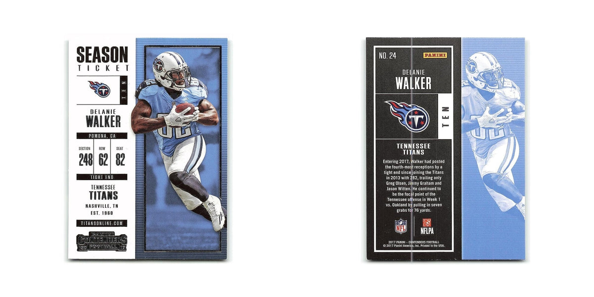 Delanie Walker 2017 Panini Contenders #24 Tennessee Titans Football Card NM