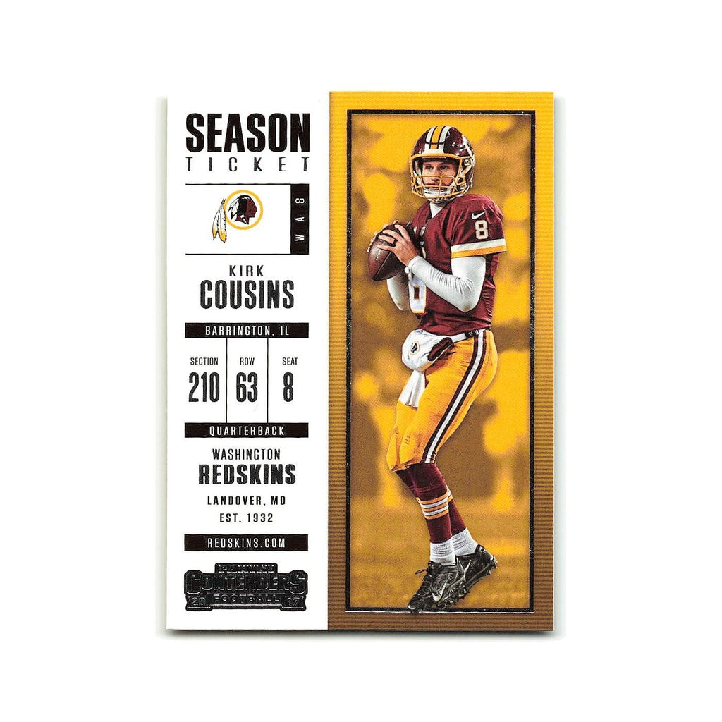 Kirk Cousins 2017 Panini Contenders #86 Washington Redskins Football Card NM