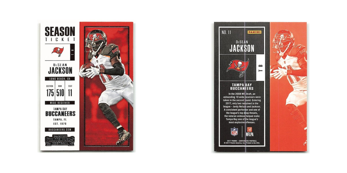 DeSean Jackson 2017 Panini Contenders #11 Tampa Bay Buccaneers Football Card NM