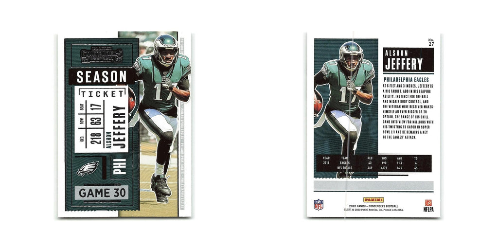 Alshon Jeffery 2020 Panini Contenders #27 Philadelphia Eagles Football Card NM