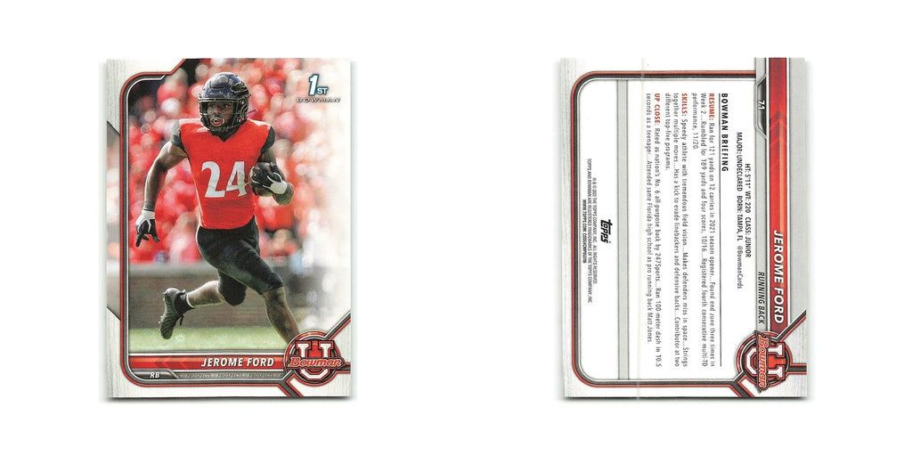 Jerome Ford 2022 Bowman University #71 Cincinnati Bearcats Football Card NM