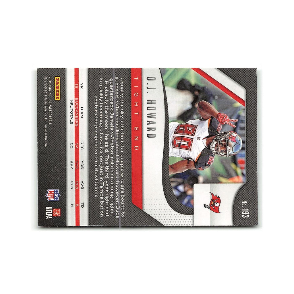 O.J. Howard 2019 Panini Prizm #193 Tampa Bay Buccaneers Football Card NM
