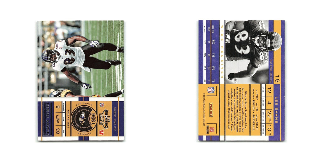 Lee Evans 2012 Panini Playoff Contenders #16 Baltimore Ravens Football Card NM
