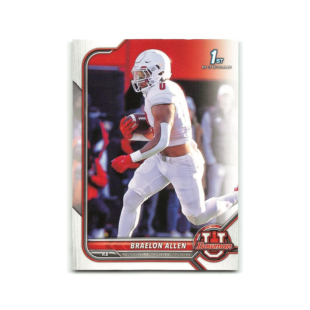 Braelon Allen 2022 Bowman University #85 Wisconsin Badgers Football Card NM