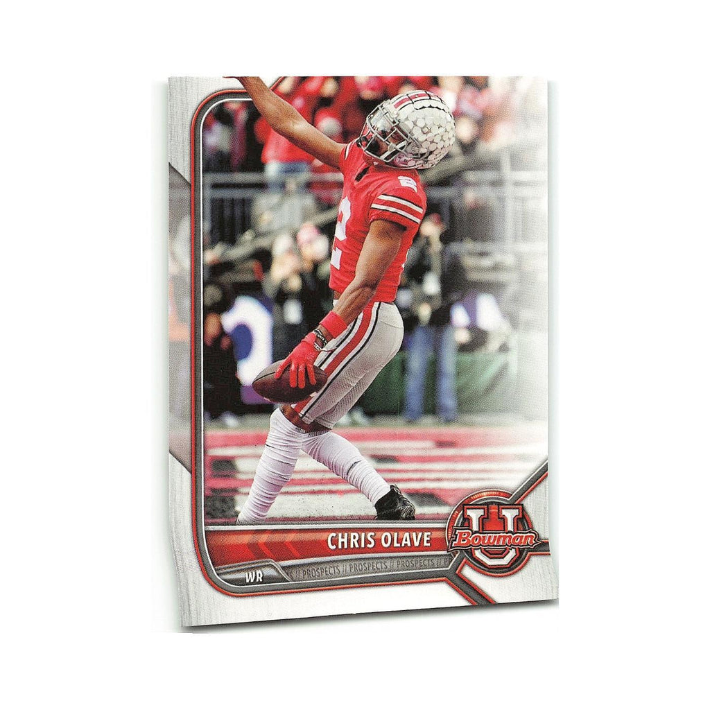 Chris Olave 2022 Bowman University #93 Ohio State Buckeyes Football Card NM