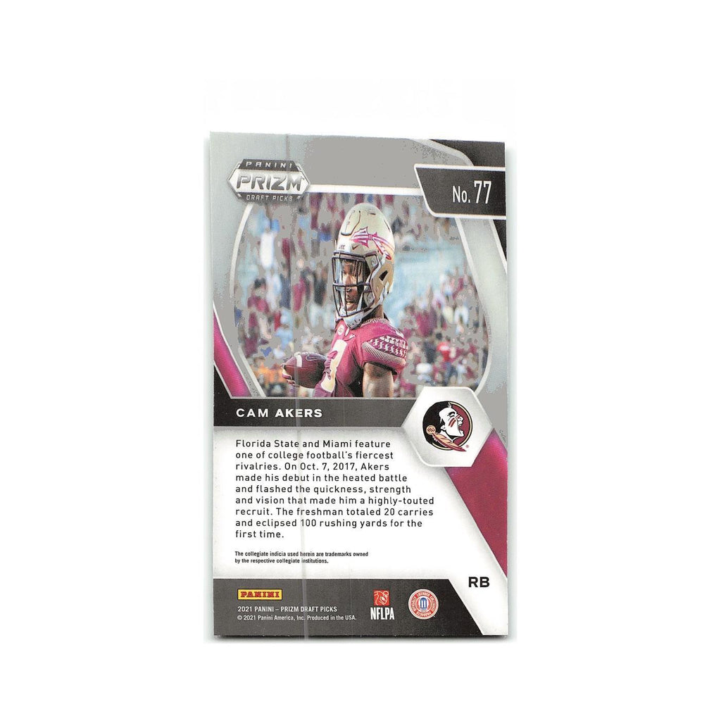 Cam Akers 2021 Panini Prizm Draft Picks Collegiate #77 NM