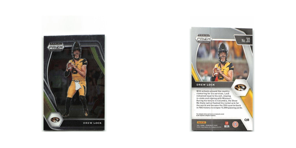 Drew Lock 2021 Panini Prizm Draft Picks Collegiate #30 Missouri Tigers NM