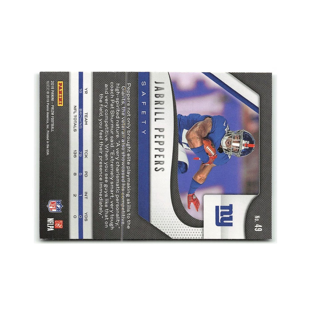 Jabrill Peppers 2019 Panini Prizm #49 New York Giants Football Card NM