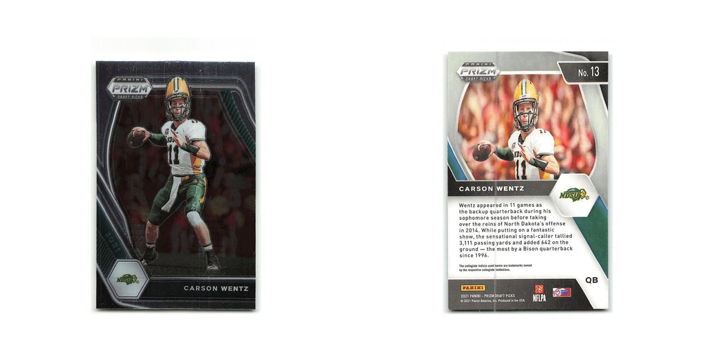 Carson Wentz 2021 Panini Prizm Draft Picks Collegiate #13 NM