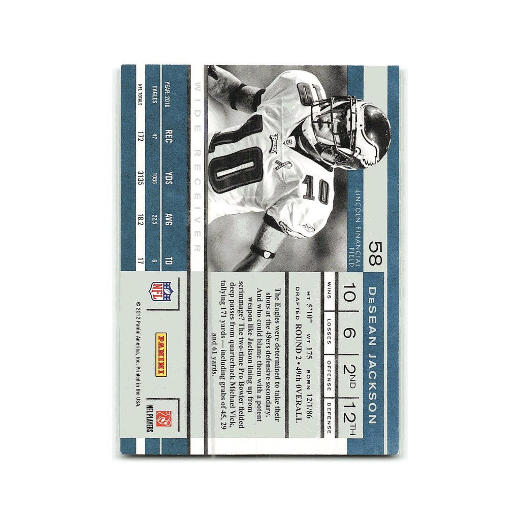 DeSean Jackson 2011 Playoff Contenders #58 Philadelphia Eagles Football Card NM