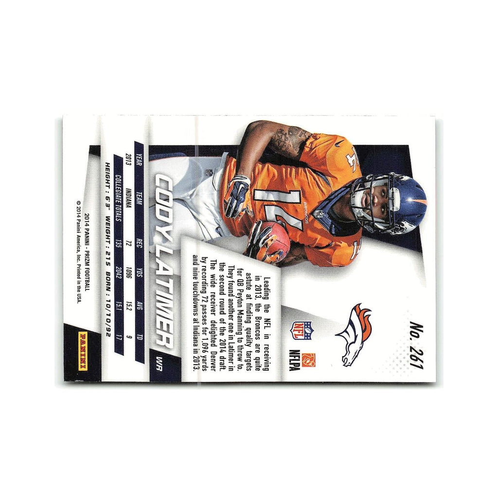 Cody Latimer Rookie 2014 Panini Prizm #261 Denver Broncos Football Card NM
