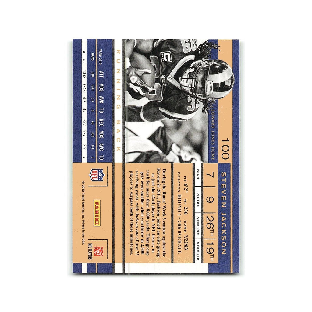 Steven Jackson 2012 Panini Playoff Contenders #100 St. Louis Rams NM