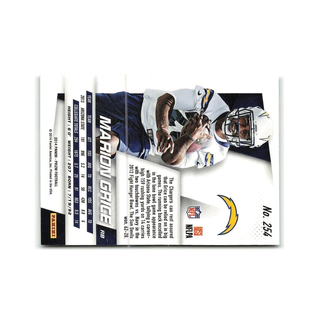 Marion Grice Rookie 2014 Panini Prizm #254 San Diego Chargers Football Card NM