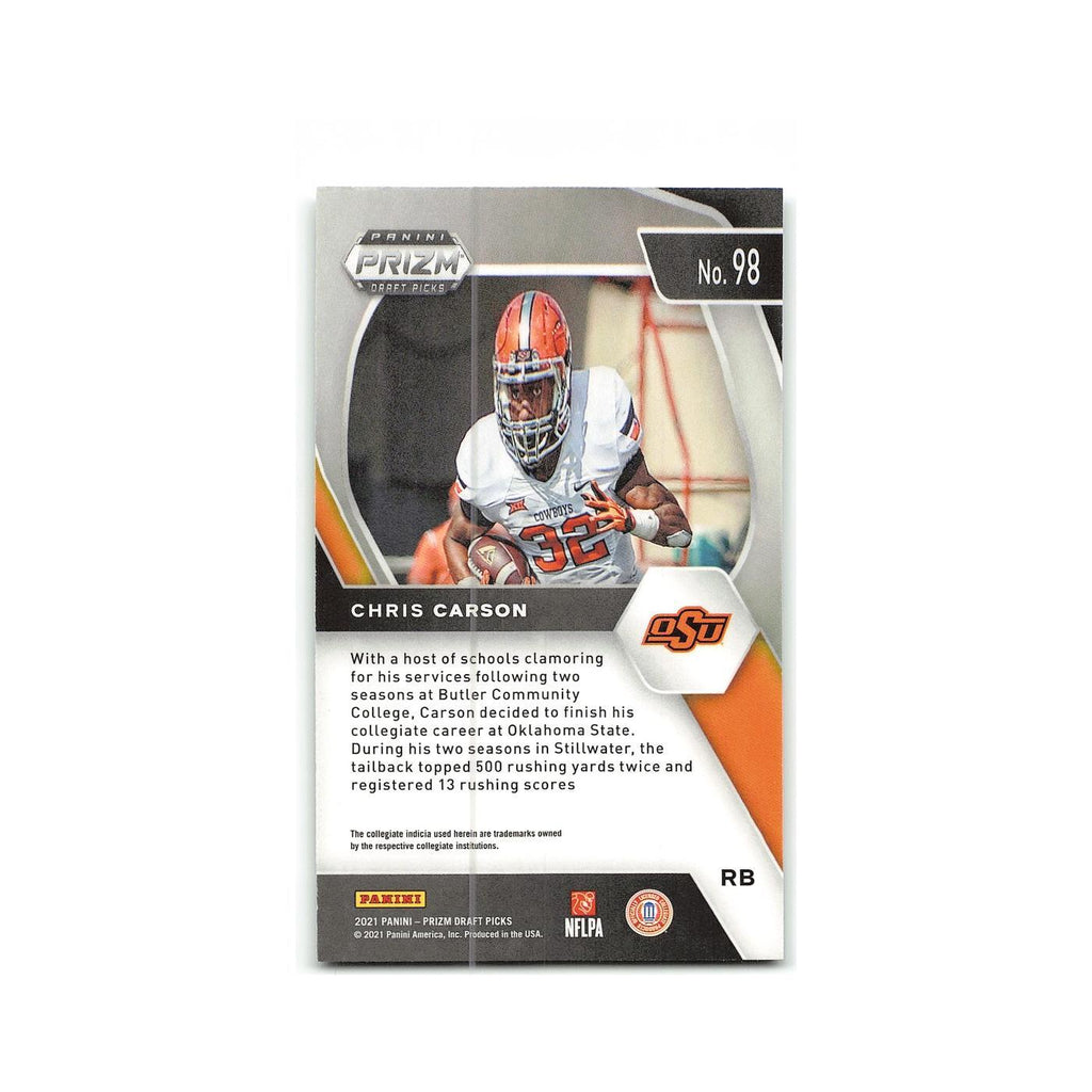 Chris Carson 2021 Panini Prizm Draft Picks Collegiate #98 NM