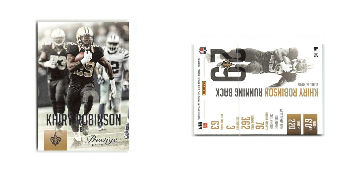 Khiry Robinson 2015 Panini Prestige #147 New Orleans Saints Football Card NM