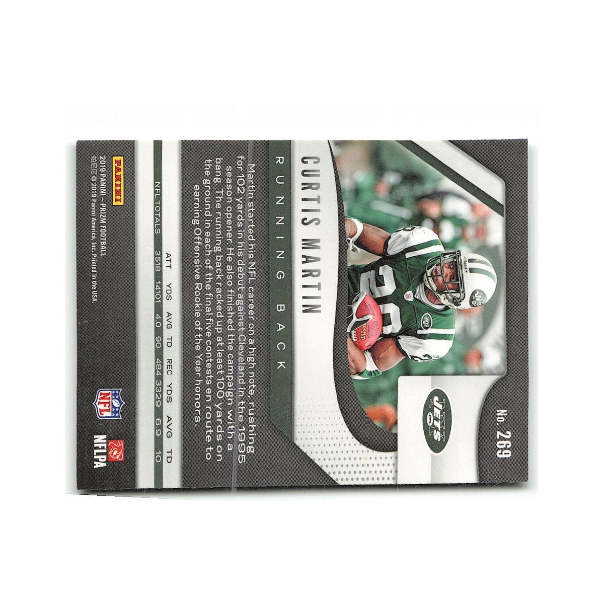 Curtis Martin 2019 Panini Prizm #269 New York Jets Football Card NM