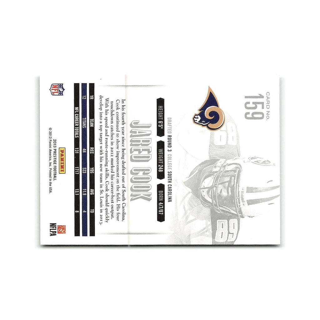 Jared Cook 2013 Panini Prestige #159 St. Louis Rams Football Card NM