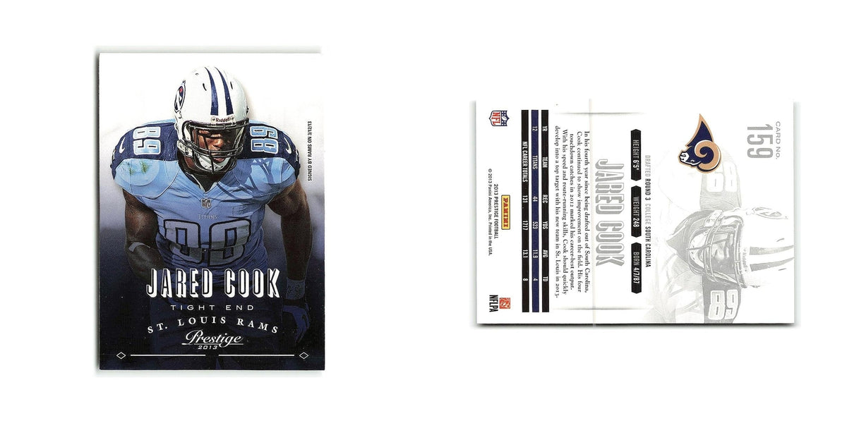 Jared Cook 2013 Panini Prestige #159 St. Louis Rams Football Card NM