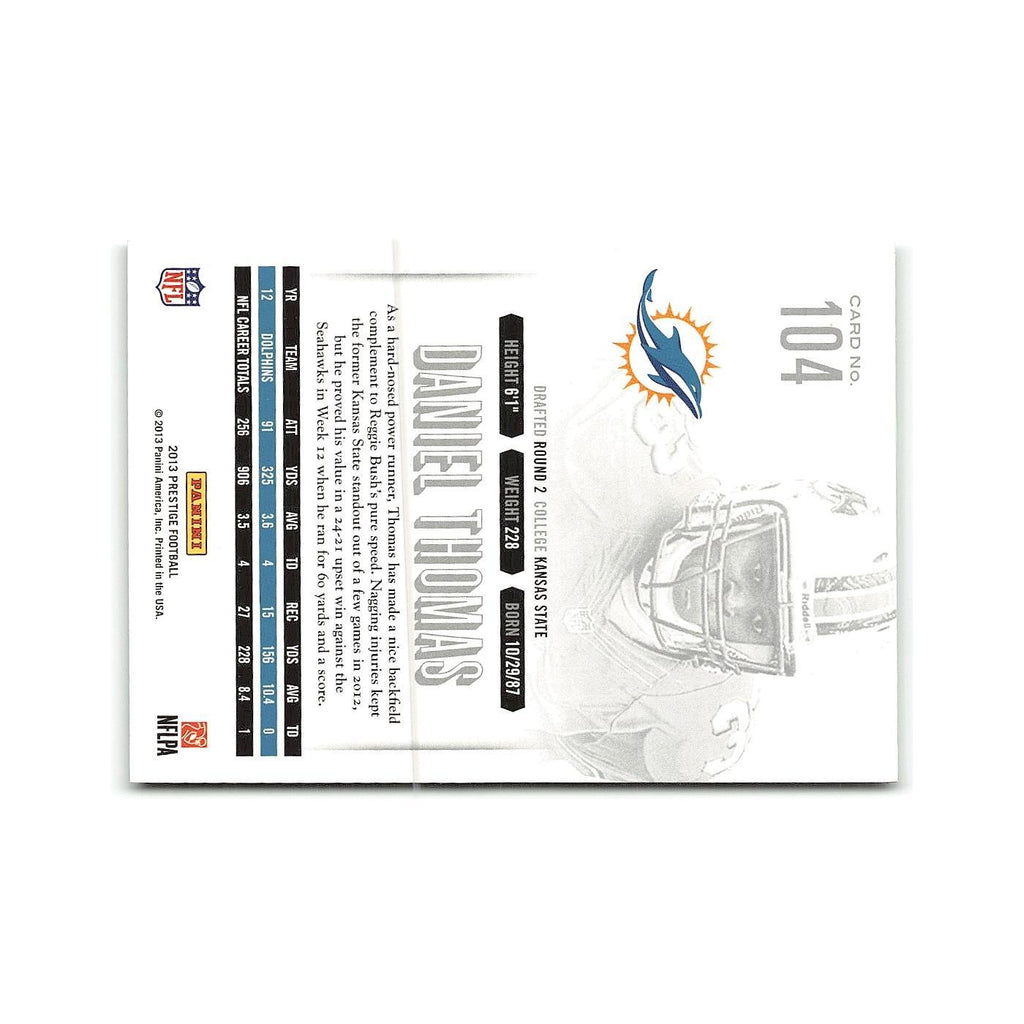 Daniel Thomas 2013 Panini Prestige #104 Miami Dolphins Football Card NM