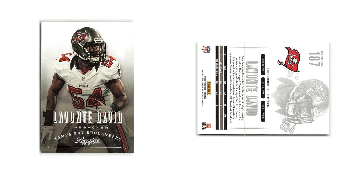 Lavonte David 2013 Panini Prestige #187 Tampa Bay Buccaneers Football Card NM