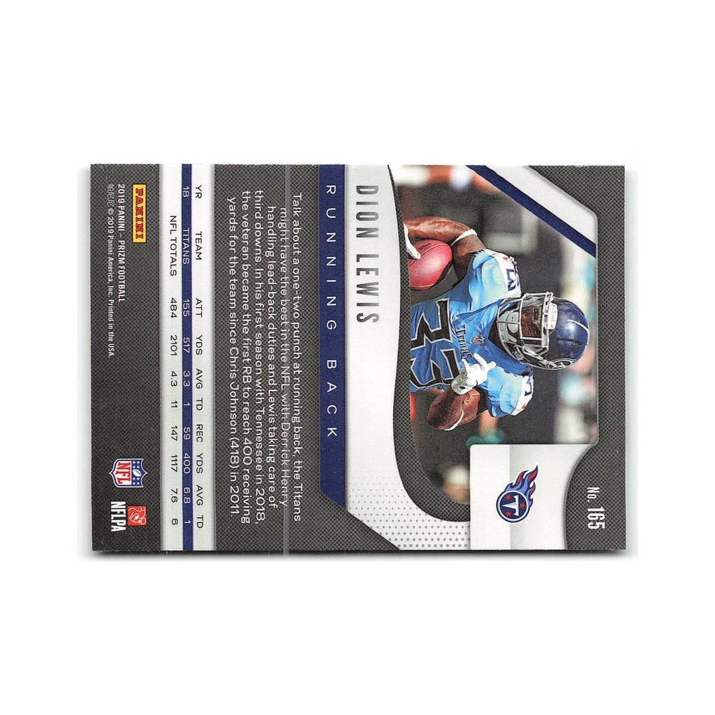 Dion Lewis 2019 Panini Prizm #165 Tennessee Titans Football Card NM