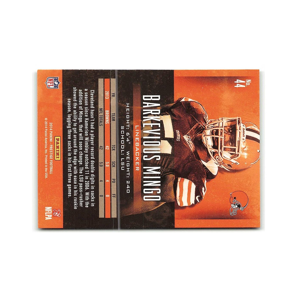 Barkevious Mingo 2014 Panini Prestige #44 Cleveland Browns Football Card NM