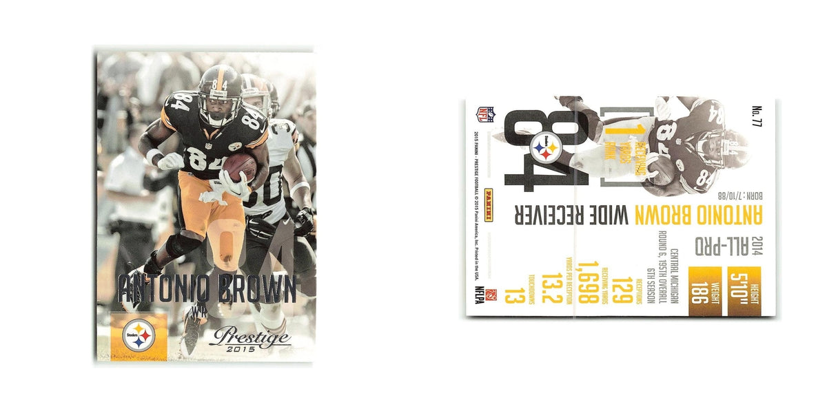 Antonio Brown 2015 Panini Prestige #77 Pittsburgh Steelers Football Card NM