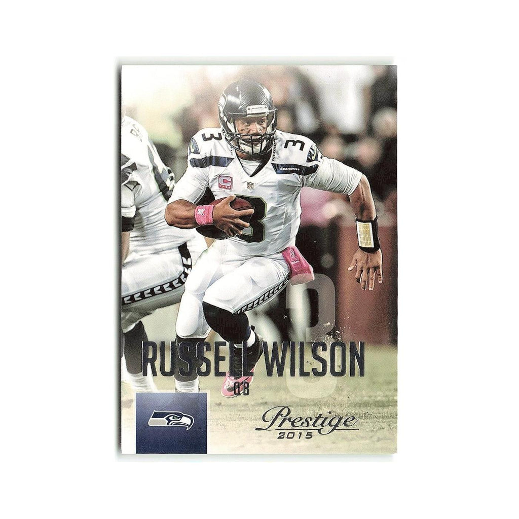 Russell Wilson 2015 Panini Prestige #8 Seattle Seahawks Football Card NM