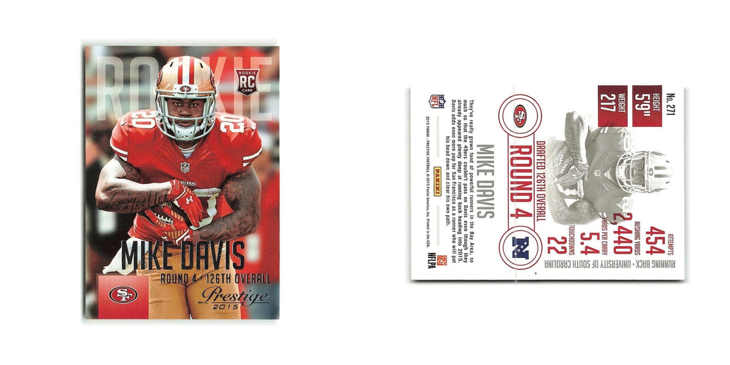 Mike Davis Rookie 2015 Panini Prestige #271B San Francisco 49ers NM