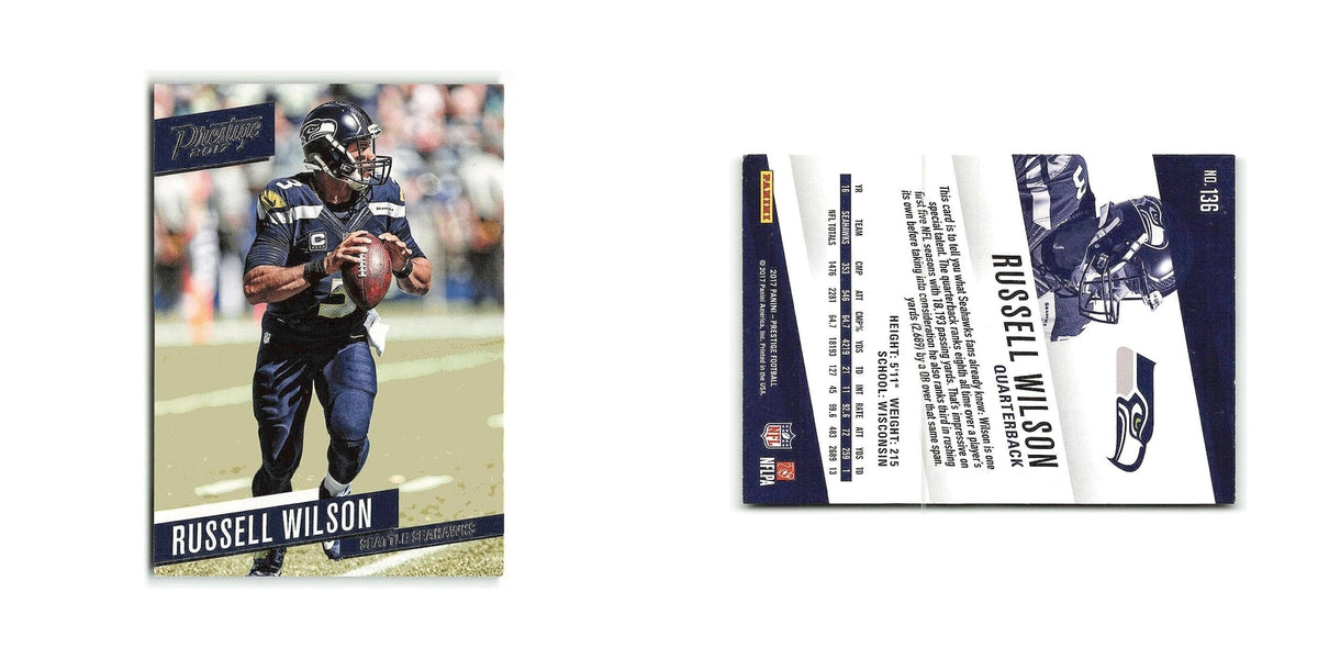 Russell Wilson 2017 Panini Prestige #136 Seattle Seahawks Football Card NM