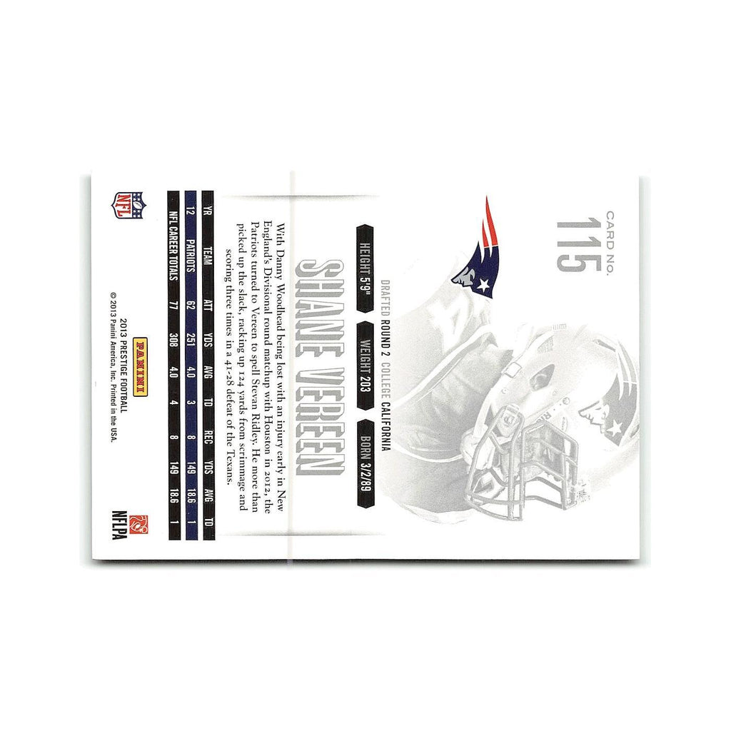 Shane Vereen 2013 Panini Prestige #115 New England Patriots Football Card NM